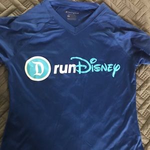 RunDisney blue short sleeve top
